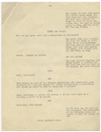 Moe Howard's 3pp. Script for a Sketch Involving a Burlesque Girl -- Circa October 1952 -- Very Good Condition